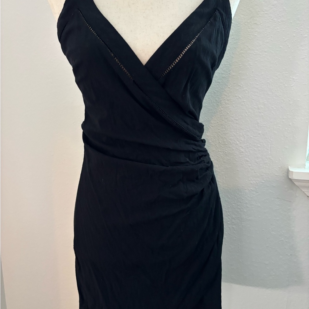 Free People Black Faux Wrap Dress